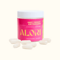 ALORI Not Today, Estrogen supplement jar with capsules displayed on a light background