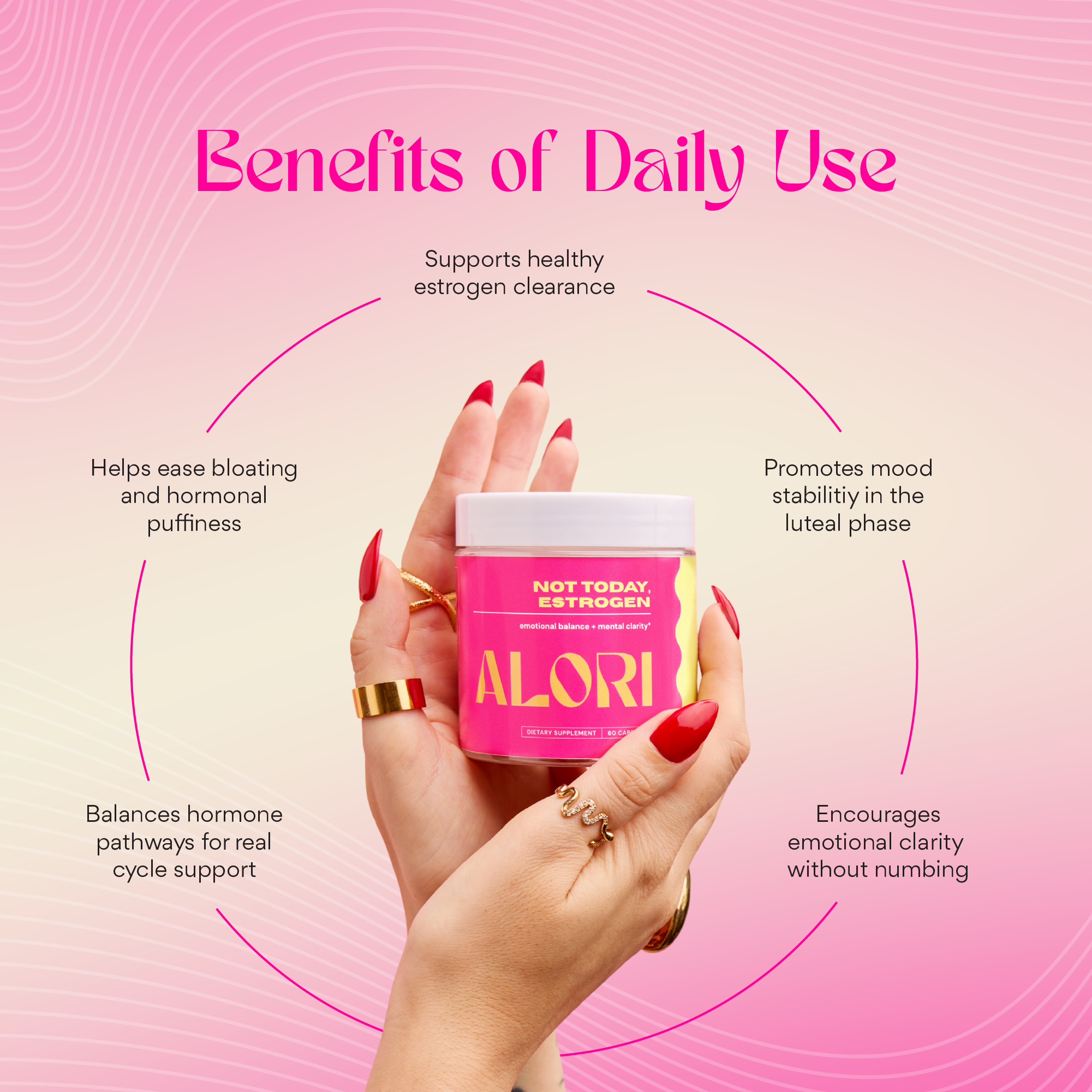 Not Today, Estrogen supplement facts panel for emotional balance and mental clarity
