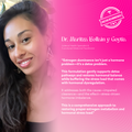 Doctor Maritza Bollen y Goyita endorsement card for ALORI Not Today, Estrogen supplement for hormonal balance